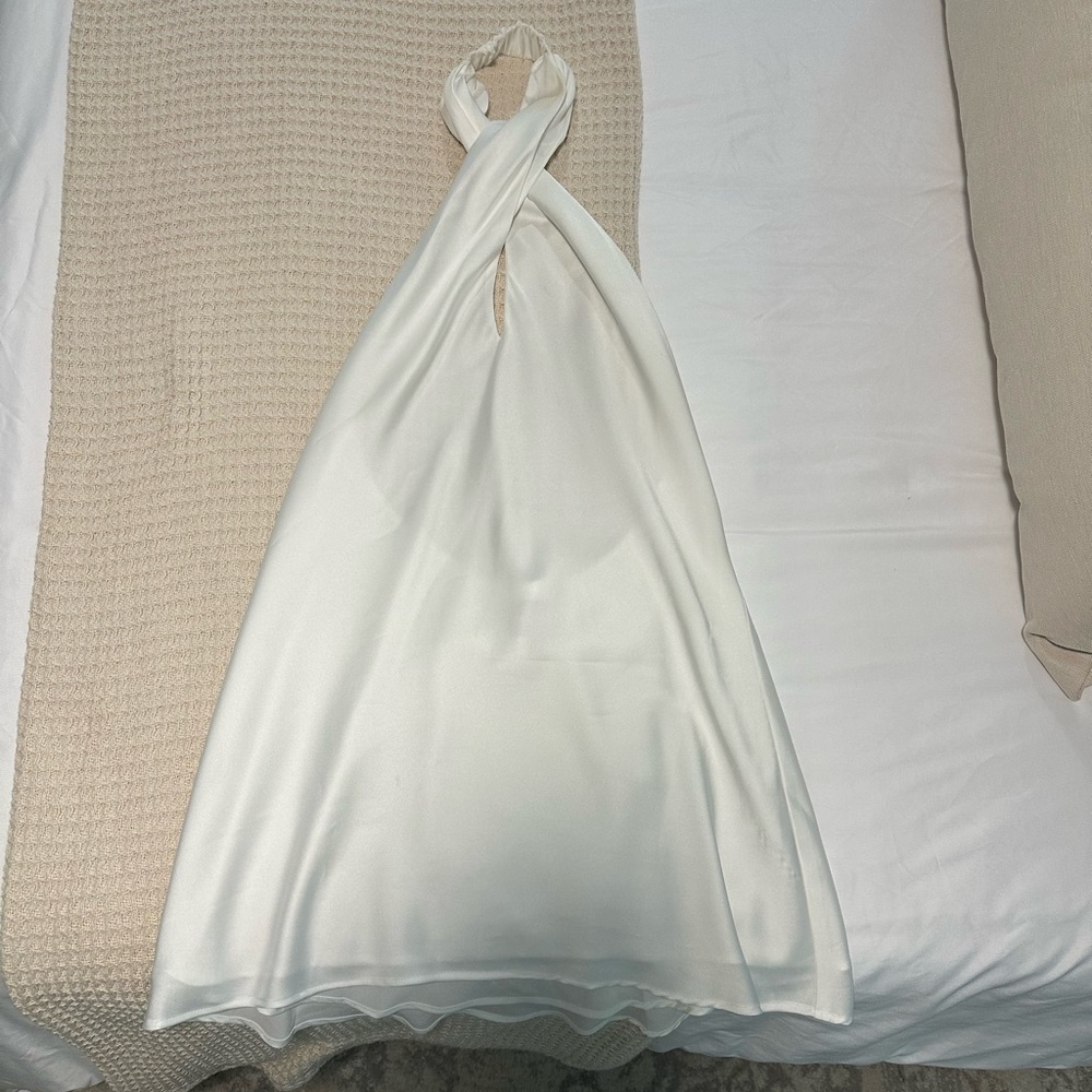 Mumu White Halter Mini Dress Small